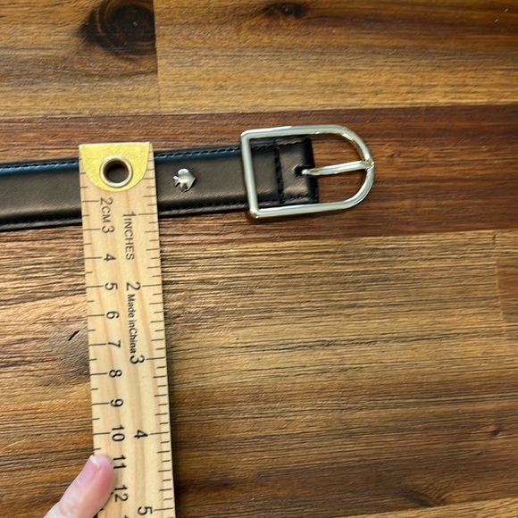 Black Kate Spade New York stitched feather edge belt small/medium black NEW - Picture 11 of 11